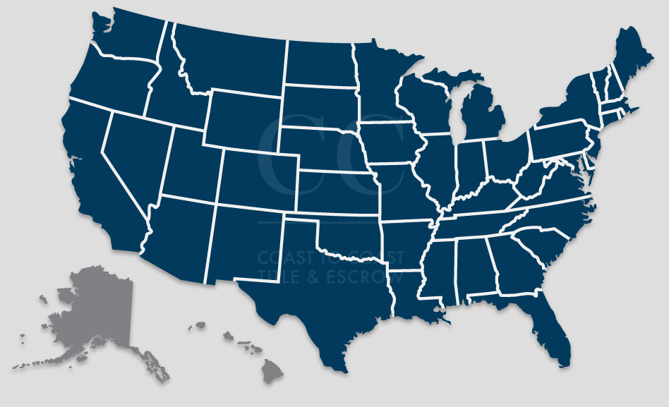 united states map with main land highlighted